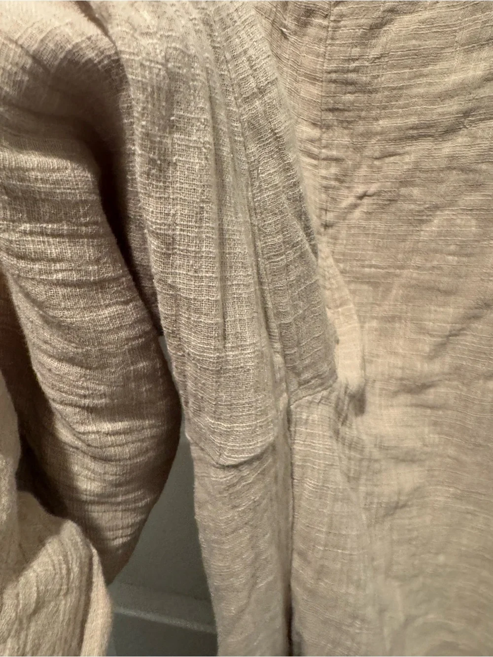 Rusty Beige Gauze Linen Wide-Leg Pants Size XL - Picture 4 of 16